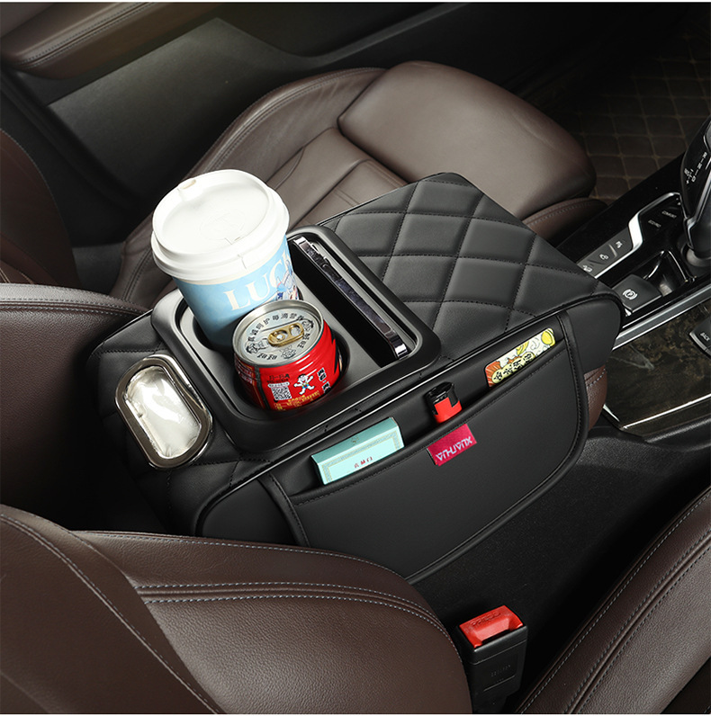 General-purpose car armrest box booster pad central armrest elbow pad water cup holder storage box auto supplies cross-border
