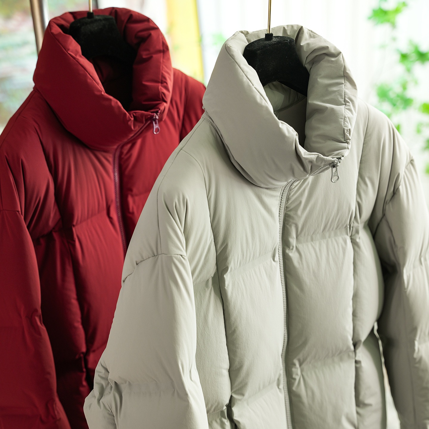 Light Loose Stand Collar Goose down Jacket Women's Winter 1124