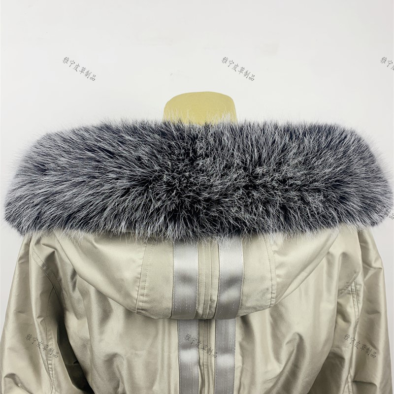 검정 바탕 흰색 뾰족코 [인조 여우털]