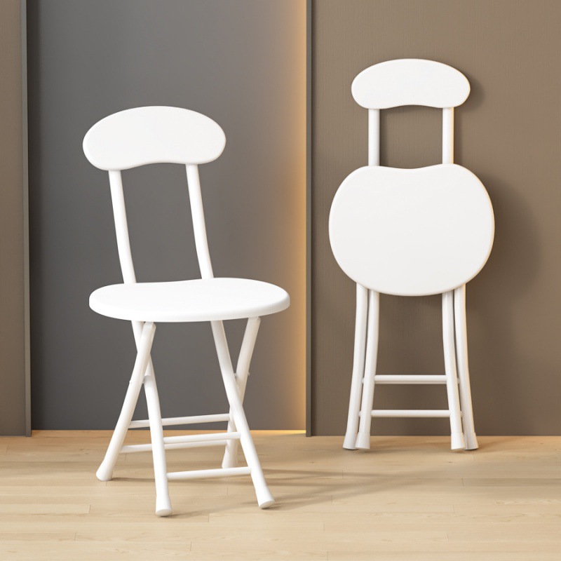 Silla plegable, taburete, silla para el hogar, mesa de comedor, taburete alto, taburete redondo pequeño, banco de respaldo con correa de caballo, simple y portátil