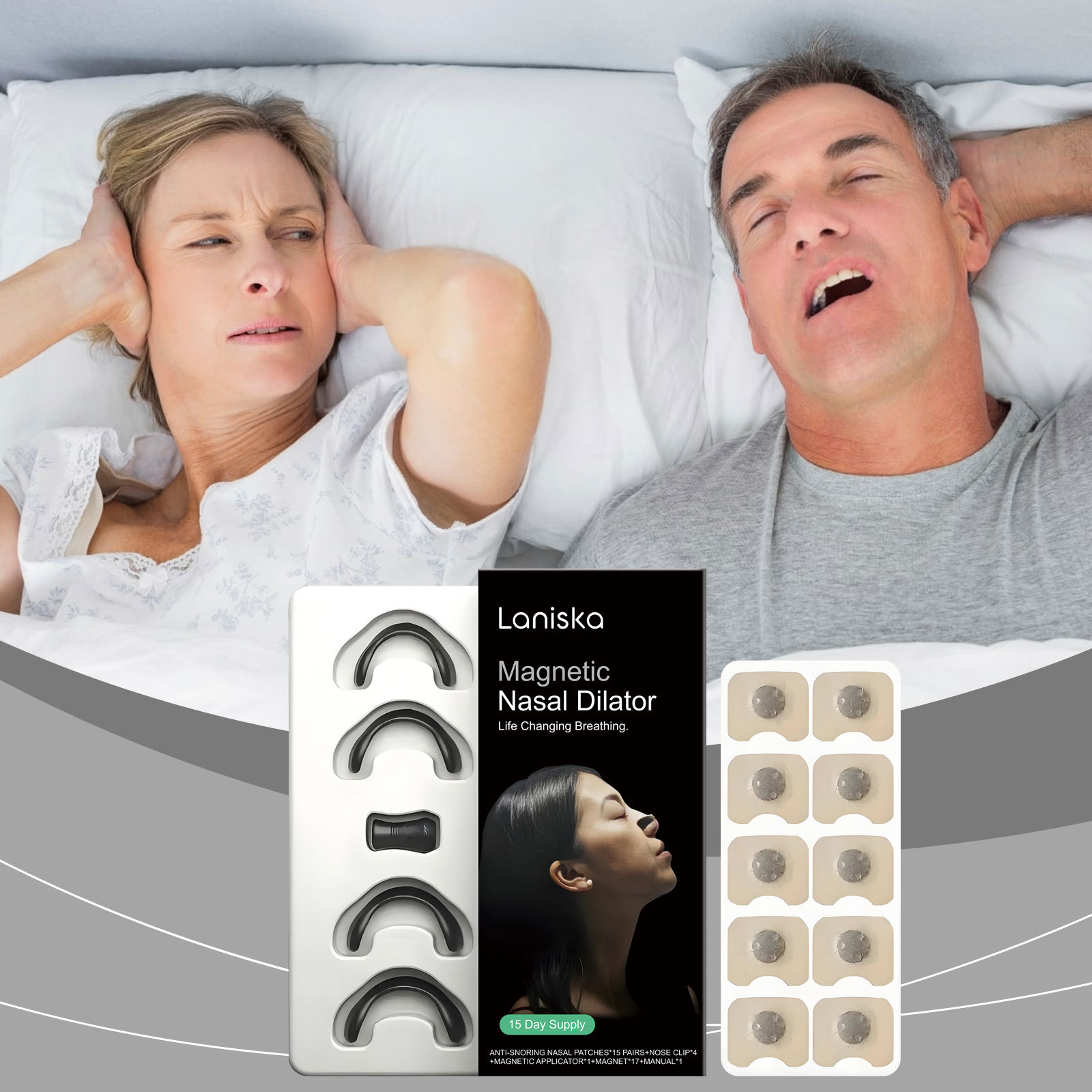 Laniska Sleep Comfort Patch Set with Gentle Ingredients for Comfortable and Caring Nighttime Sleep and Daily Care Patches
