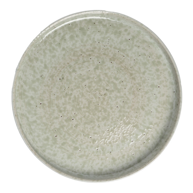 Platos de cerámica en relieve retro de alto valor de cara de filete casero, plato de pasta, plato de fruta práctico, plato de postre