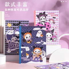 Cartoon Girl Anime B5 Student Literary Exquisite Creative Large and Thick Handwritten Journal with Rubber Cover and Cross-Horizontal Backpack