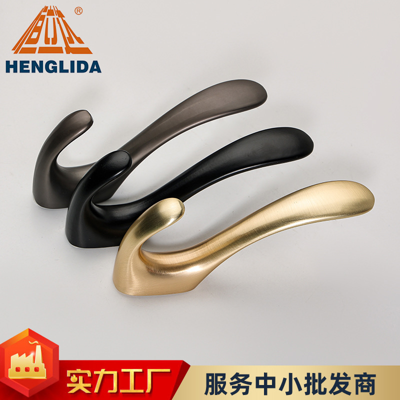 Nueva aleación de zinc ropa gancho moderno simple pasillo gancho muebles hardware accesorios multifuncional ropa gancho