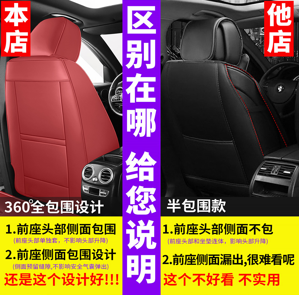 Cross-Border Export Full Leather 3D Car Seat Cushion All-Inclusive Four-Season Universal Solid Waist Perforated Car Seat Cover Car Seat Cushion