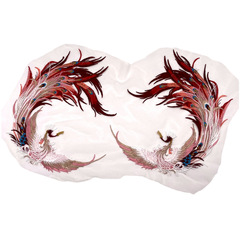 Chinese-style phoenix water-soluble embroidery floral print wedding dress, Malay áo kimono-style cheongsam decoration pattern net fabric base requires sewing