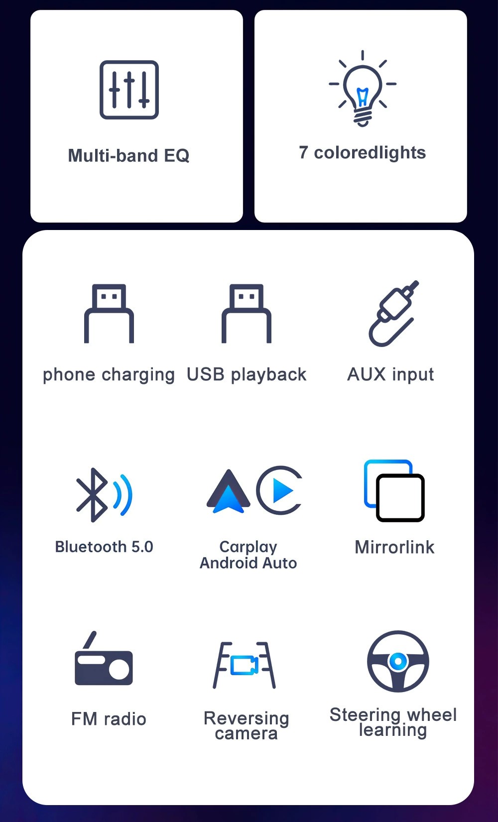 IPS 6.9-дюймовый 1Din Carplay Android автомобильная радиоприемник мультимедиа видео MP5 плеер