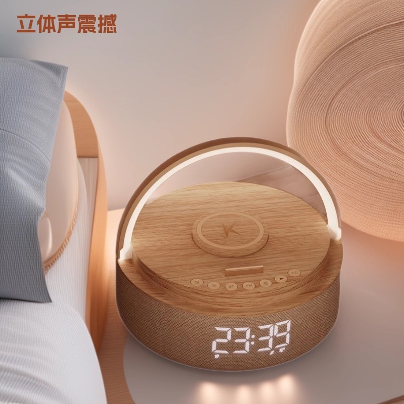 ワイヤレス Bluetooth スピーカー雰囲気ライトワイヤレス充電音楽テーブルランプ多機能スマートオーディオナイトライトベッドサイド卸売|undefined