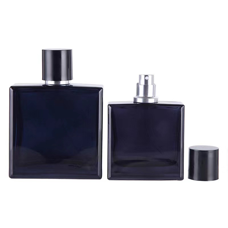 50ML现货螺口蔚蓝香水分装瓶 香水瓶玻璃喷雾空瓶化妆品瓶