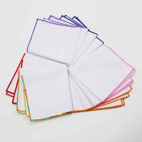 Men's suit pocket square solid color square scarf formal suit chest scarf silk scarf shirt handkerchief white chest scarf wholesale