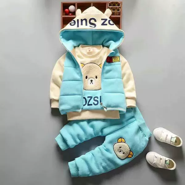 Синий (с флисом, медвежонок)