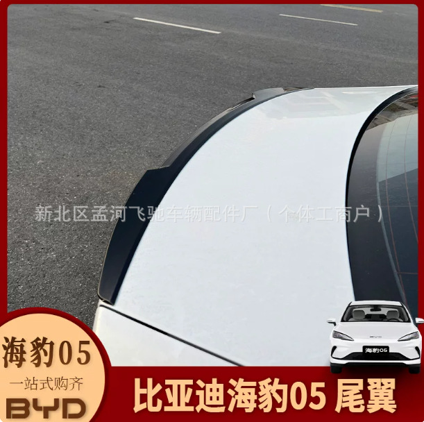 Suitable for Byd Seal 05 Dm-I 2023 Model Rear Wing Modification, Fixed Wind Wing Modification, No-Drill Carbon Fiber Pattern