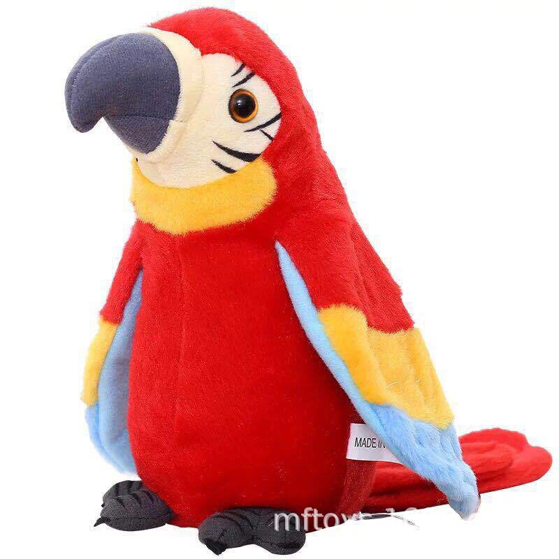 Plush Electric Toys Cross-border New Gift Parrot Birds Learn to Speak and Sing Children Swinging Plush Toys