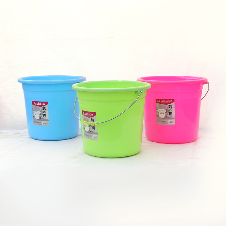 Household Plastic Bucket Student Bucket Thickeneded Satchel Bucket Manufacturers Wholesale 13 Liter Bucket 10 Yuan Store Supply