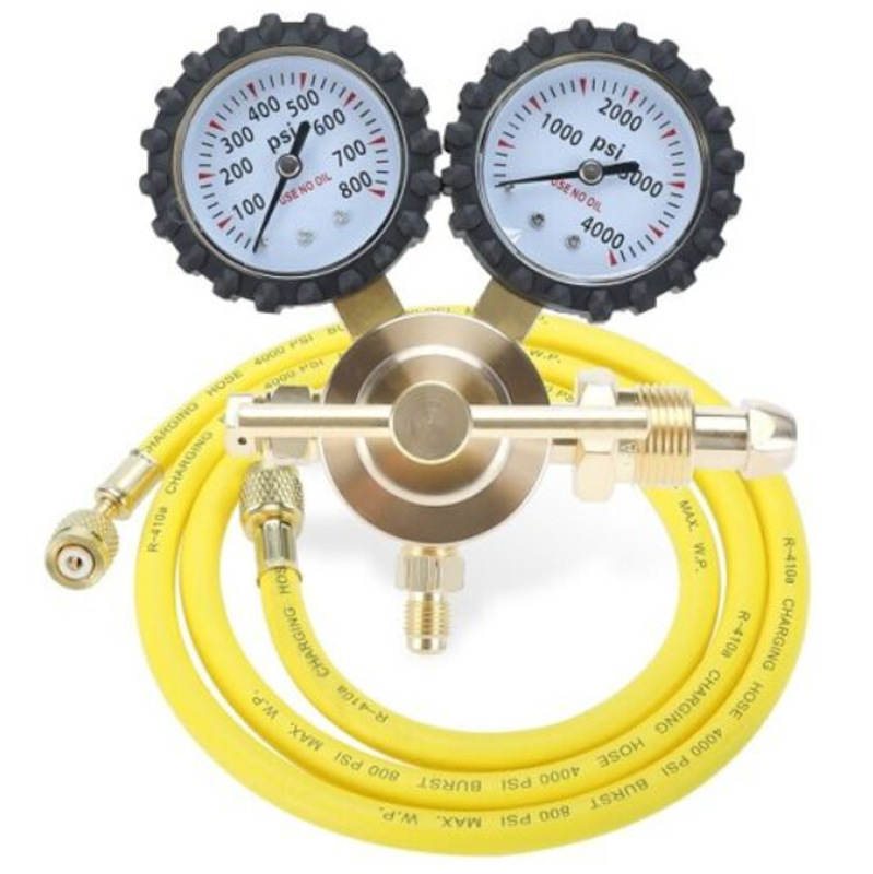 Brass Nitrogen Regulator 800 PSI Delivery Pressure CGA580