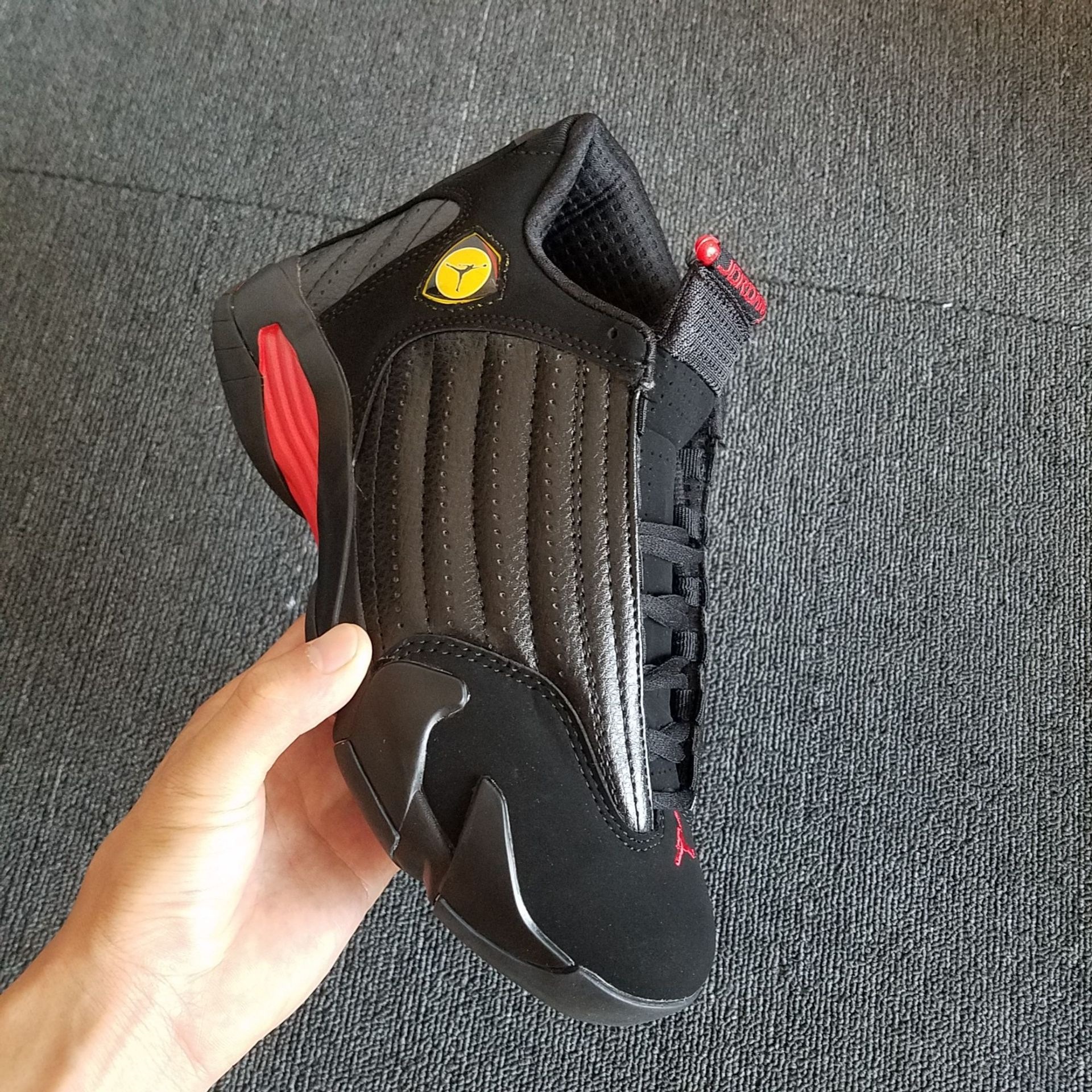 Zapatos de baloncesto puros original aj14 Joe14 rojo Ferrari retro versátil zapatos deportivos para hombres y mujeres