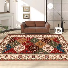 地毯客厅跨境代发波西米亚风大面积地毯加厚防滑水洗底仿羊绒地毯