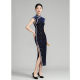 Velvet Lace Long Sleeveless Cheongsam 2025 Spring New Fashion Improved New Chinese Style Women's Slim-Fit Slimming Cheongsam