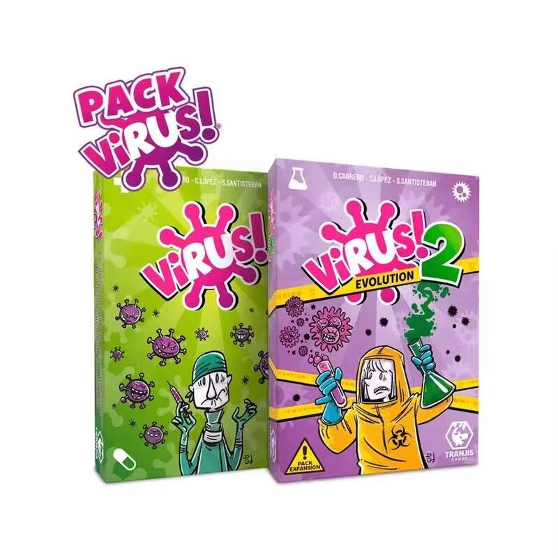 Cross-Border Hot-Selling Product Virus Infection Card Interactive Toys 3 Spanish-Language Family Party Games in Stock Cross-Border Hot-Selling Product Virus Infection Card Interactive Toys 3 Spanish-Language Family Party Games in Stock
