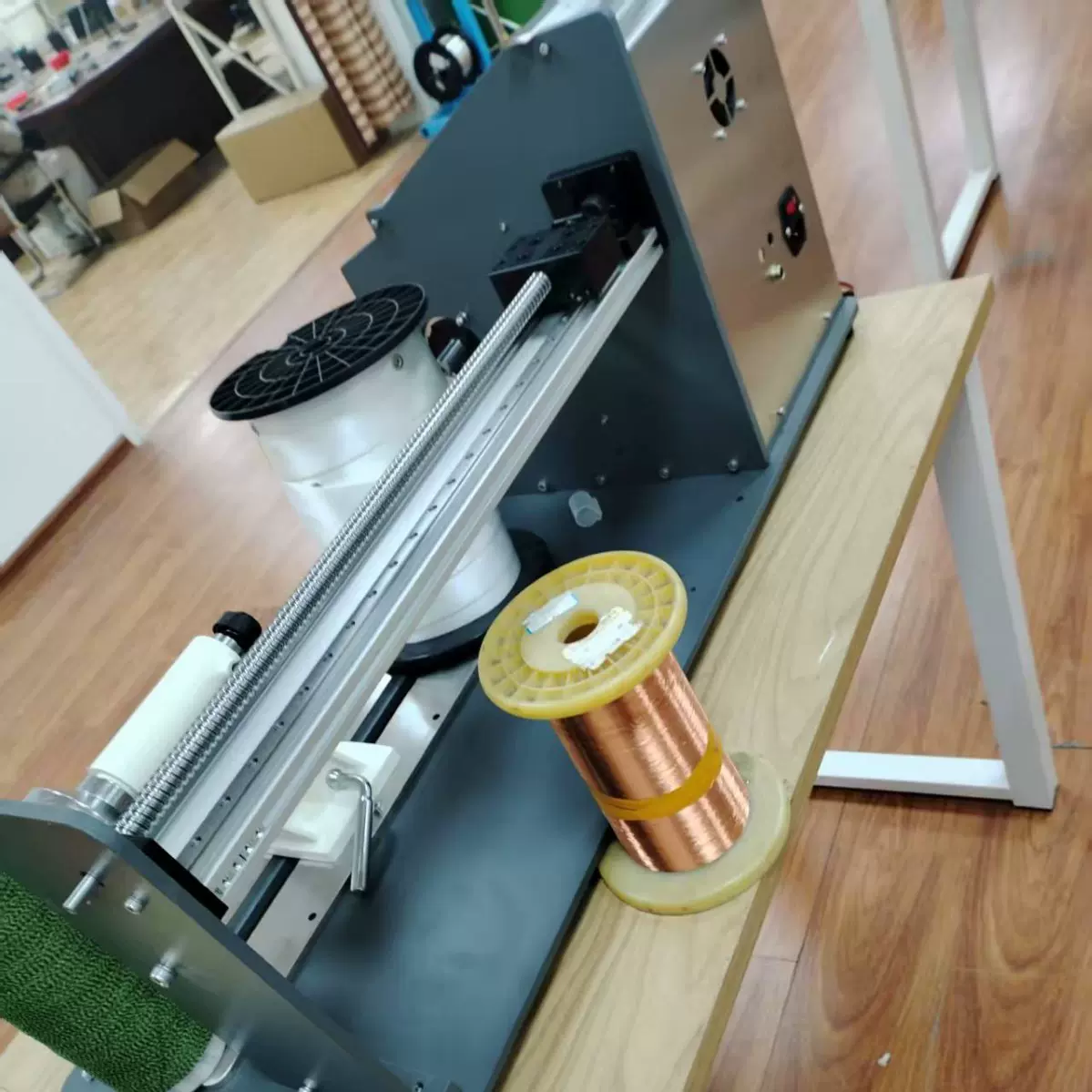 鱼线分装机排线绕线机器单边平行卷排线绞线计米数圈漆包线PLC