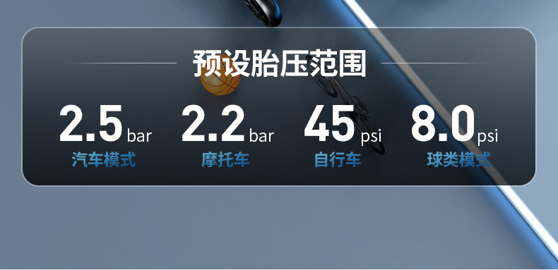 Car Air Pump Multi-Function Tire Basketball Bicycle Emergency Air Replenishment Smart Portable Wireless Digital Display Air Pump