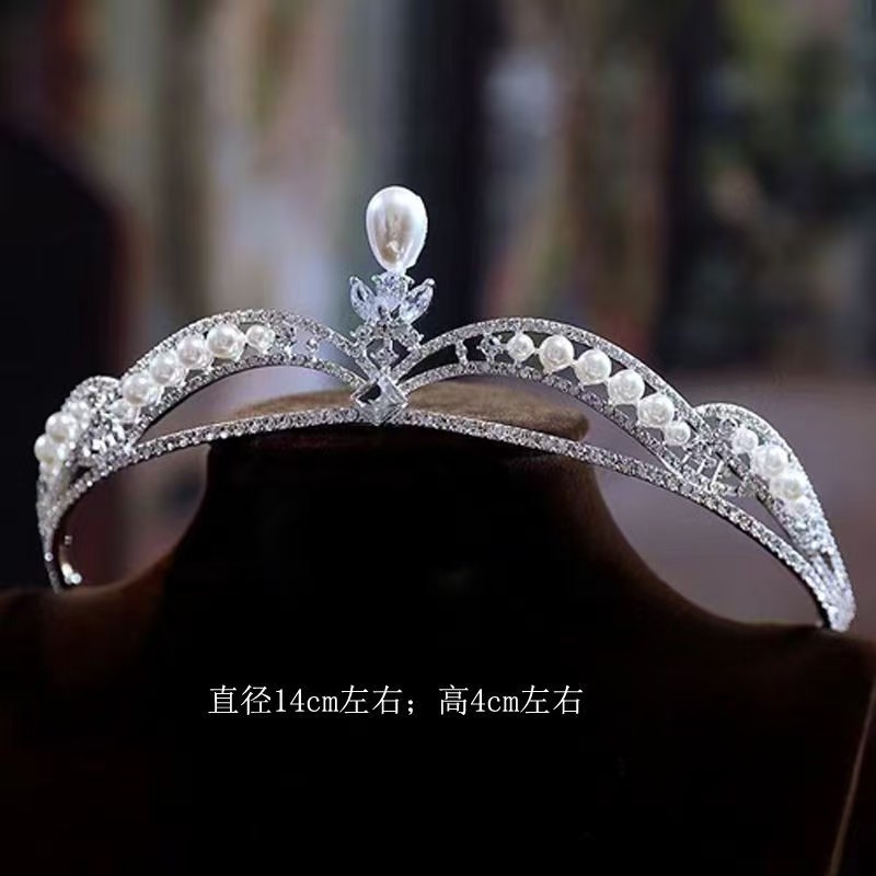 Moda princesa corona fiesta fiesta corona de cumpleaños novia principal vestido de novia corona accesorios para el cabello vestido de reina corona