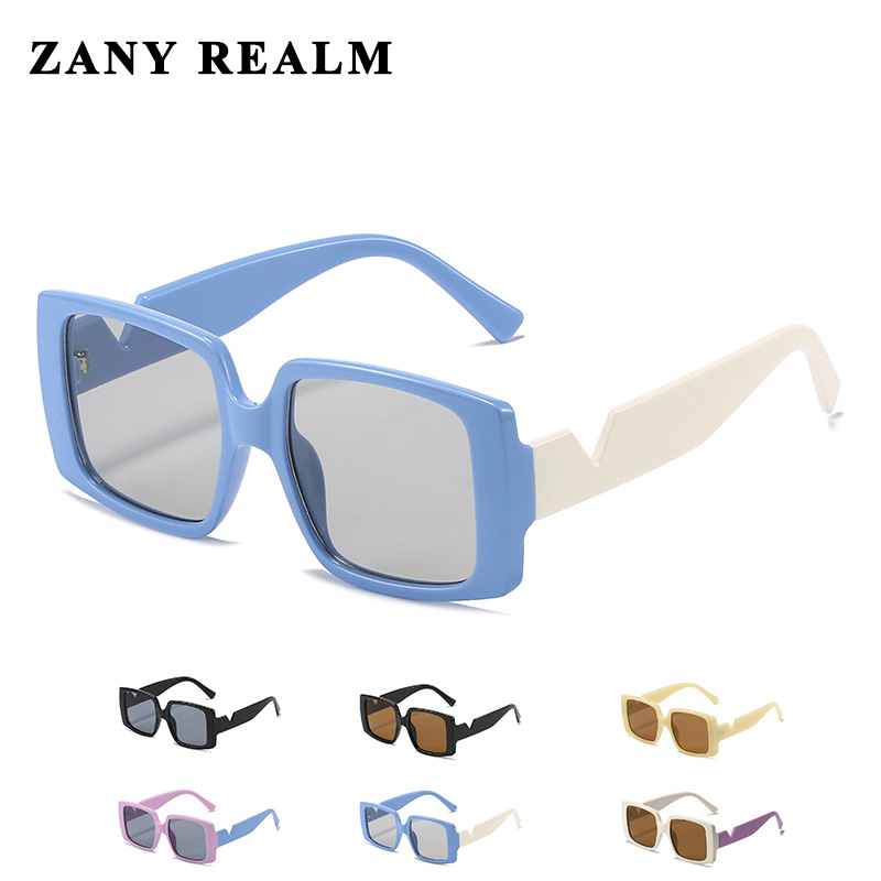 Nuevo elegante más tamaño cuadrado caja Chanel estilo gafas de sol transfronterizo europeo y americano mandarín pato pierna contraste color gafas de sol fabricante
