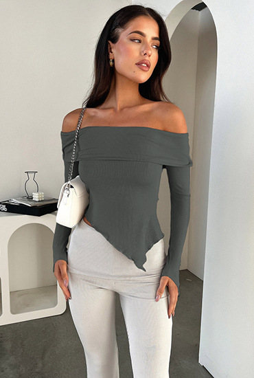 140g Weight Long Sleeve Sleeve Length Regular Sleeve Sleeve Type Wholesale Women's Sexy Solid Color Long Sleeve Patchwork T-Shirts