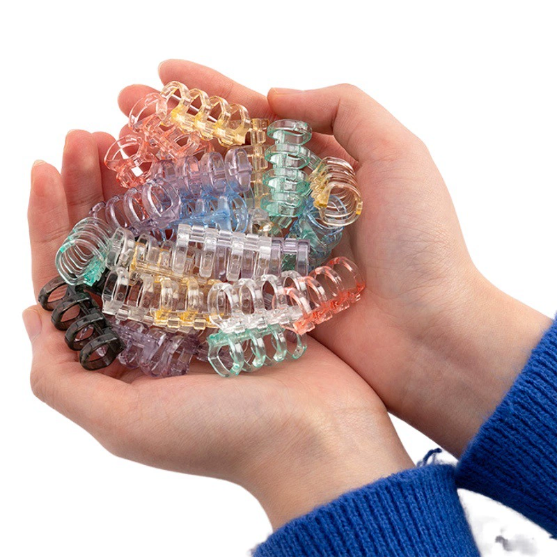 4 отверстия связующее кольцо Сегментированная прозрачная Пряжка для переплета пористая бумага с вкладными листами DIY Пластиковый Зажим Кольцо держатель для книг