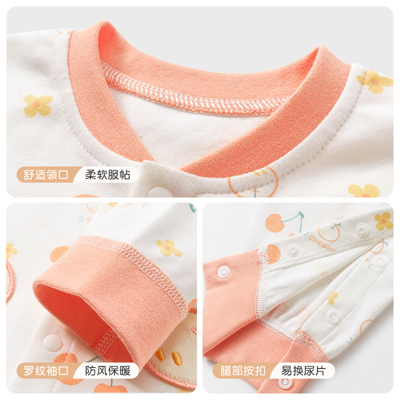Mono para bebé para primavera, otoño e invierno, conjunto de algodón puro fino para recién nacido, ropa de otoño para el primer mes, pelele unisex para niños pequeños, ropa de bebé.