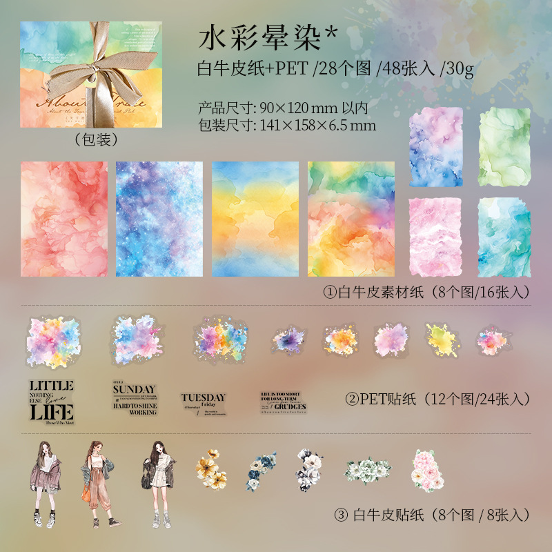 Paquete de material de Ketchup Girl Acerca de la serie Track Material de cuenta manual de tendencia Paquete de pegatinas creativas de collage base