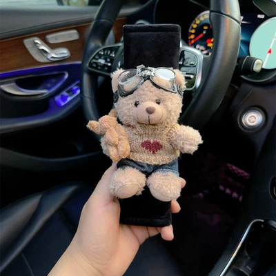 Seat belt shoulder pad | belt shoulder pad cute cartoon - upgraded-standing-bear-8-ice-silk-safety-belt-shoulder-pads