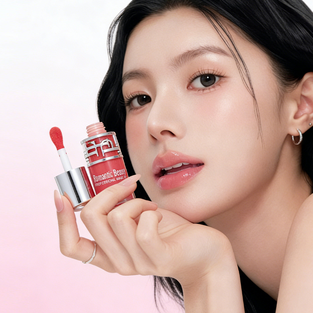 Esmalte labial de espejo transfronterizo, esmalte labial de color duradero, esmalte labial líquido sin tazas, no se desvanece.
