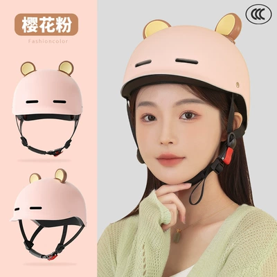 summer half helmet men, Motosiklet kaskı (dəbilqə) - 3c-certification-cherry-powder
