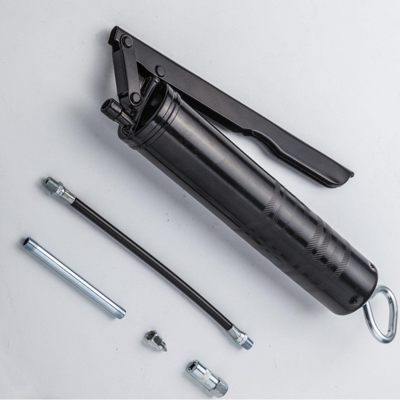 厂家直供手动压杆式黄油枪 高压黄油注油器 黑金刚黄油枪 400克