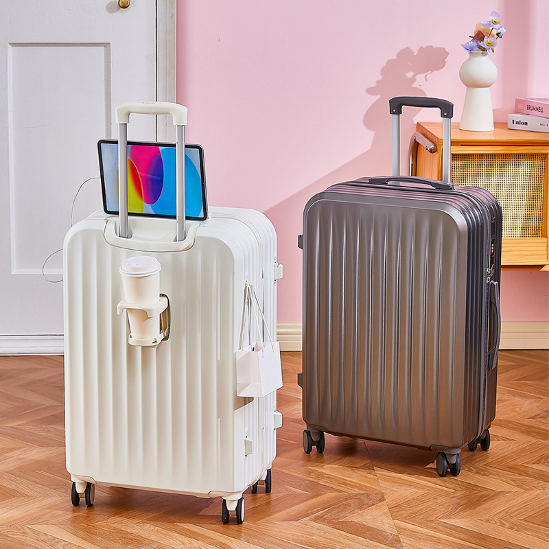 Nueva maleta de viaje multifuncional de alto valor de cara con ruedas universales de 22 pulgadas con contraseña