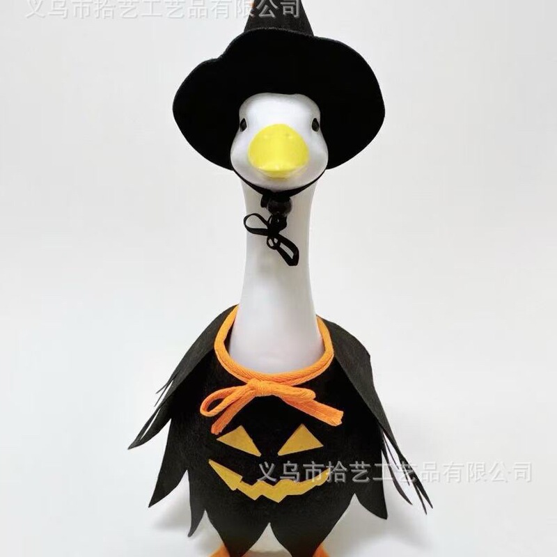 クロスボーダー 2025 新しいポーチグースハロウィンナイトエンジェルビッグホワイトグーススタイル雰囲気装飾品服セット|undefined