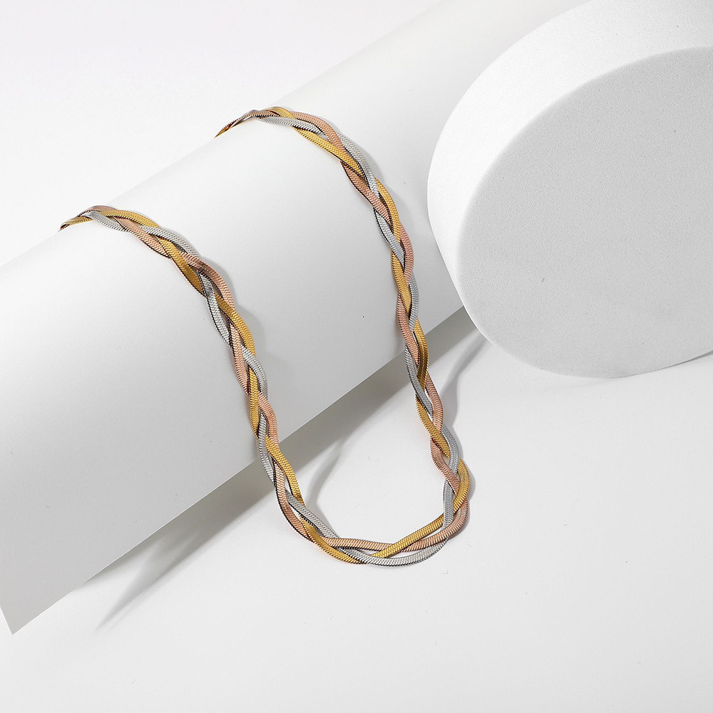 Fashion Twist Titanium Steel Plating Bracelets Necklace