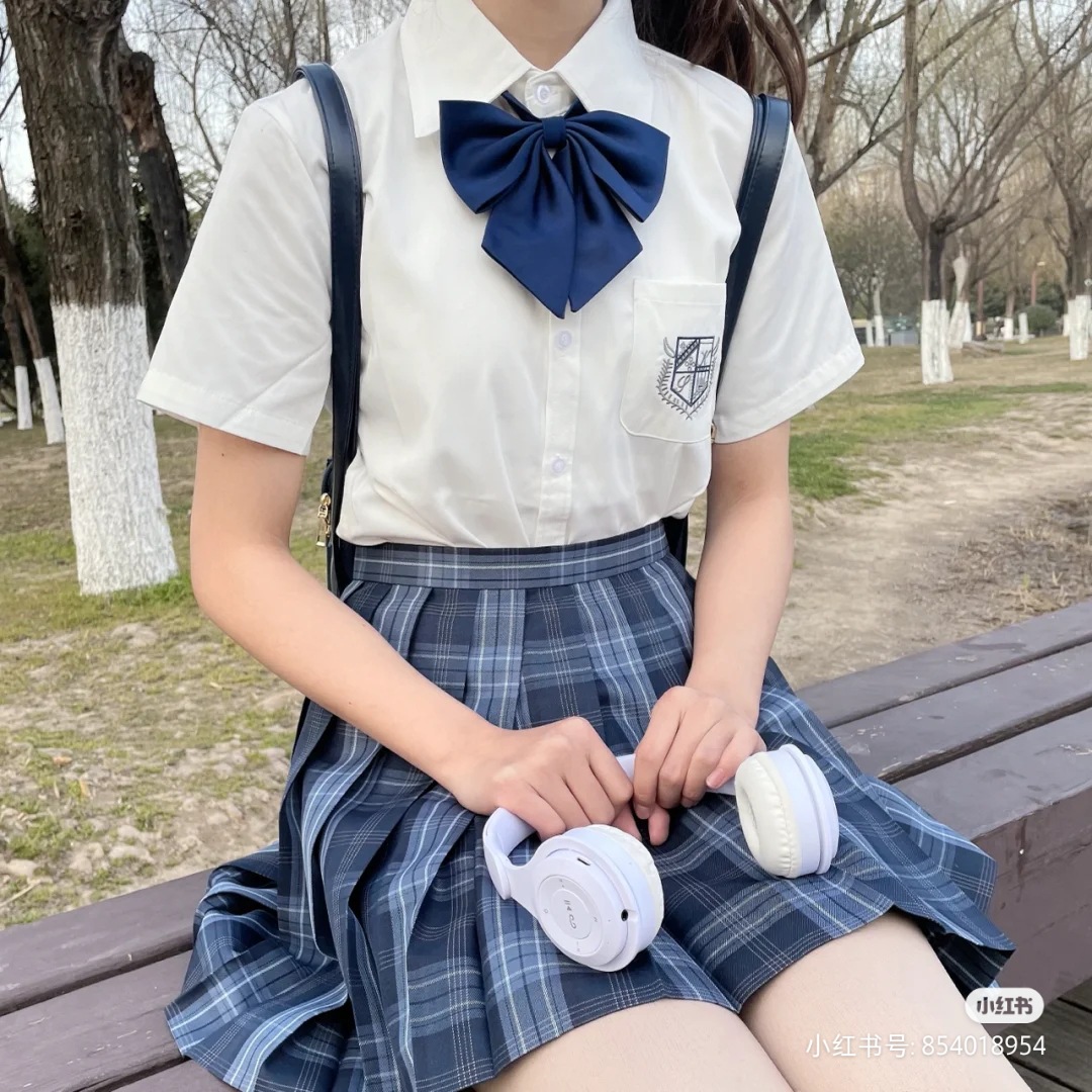 jk embroidered white long short sleeve shirt wholesale women's spring and summer design sense niche fashion zero cotton blended pointed collar