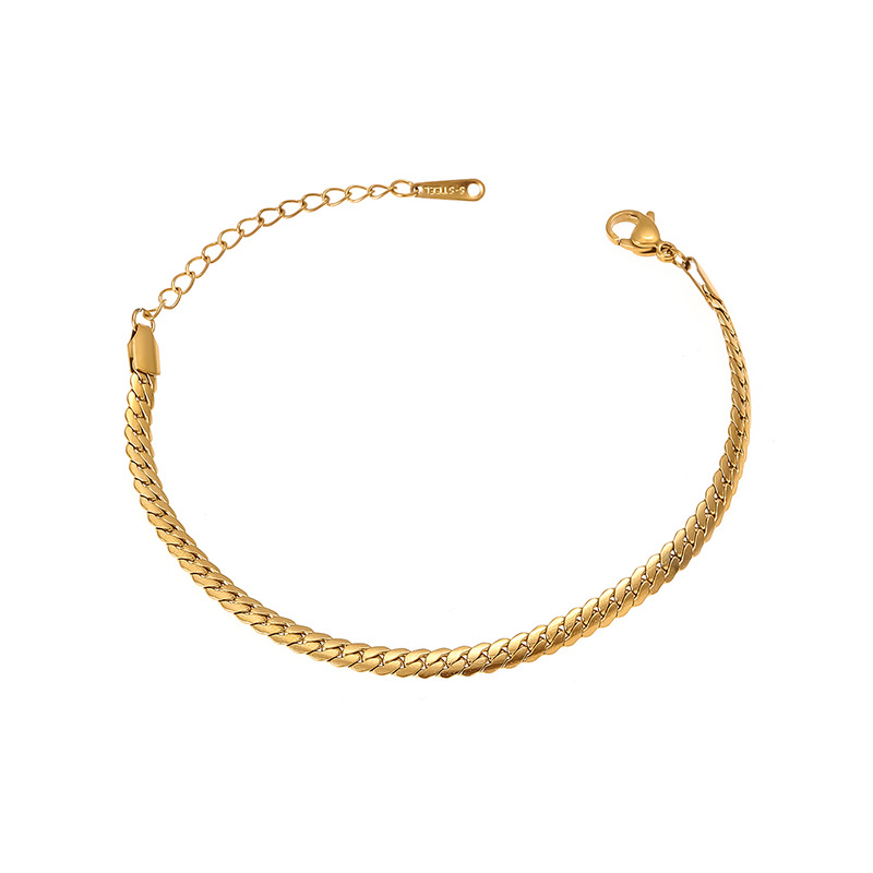 Colar de corrente cubana para mulher em aço estilo hip hop_voghion.com