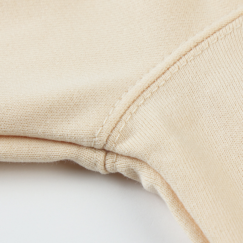 320g hombro Terry cuello redondo suéter de algodón puro clase uniforme ropa de trabajo tablero de la Luz color sólido impreso logotipo bordado patrón de pulverización directa