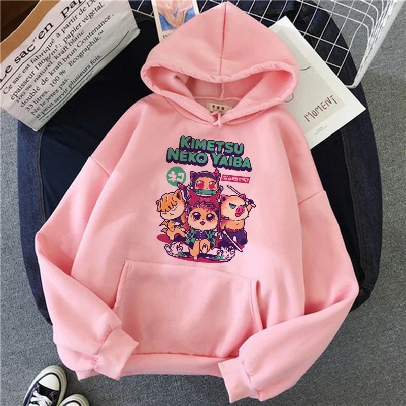 Y2k Japan Anime Women Sweatshirts Manga Plus Size Hoodie