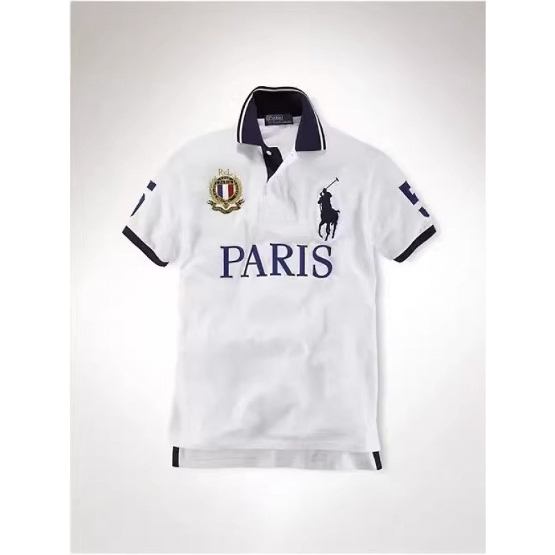 Summer Cross-Border Shirt with Embroidered Large Horse Logo, Casual Plus-Size Top, Short-Sleeve Polo Shirt, Classic Summer Cross-Border Shirt with Embroidered Large Horse Logo, Casual Plus-Size Top, Short-Sleeve Polo Shirt, Classic