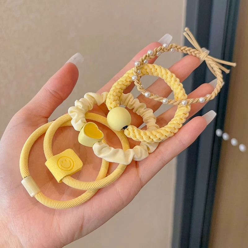 Anillo de cabello de dopamina de oso para niños de mujer correa de cabello de alta sensibilidad no lastimar cabello de cabello de cola de caballo adornos de cabello al por mayor