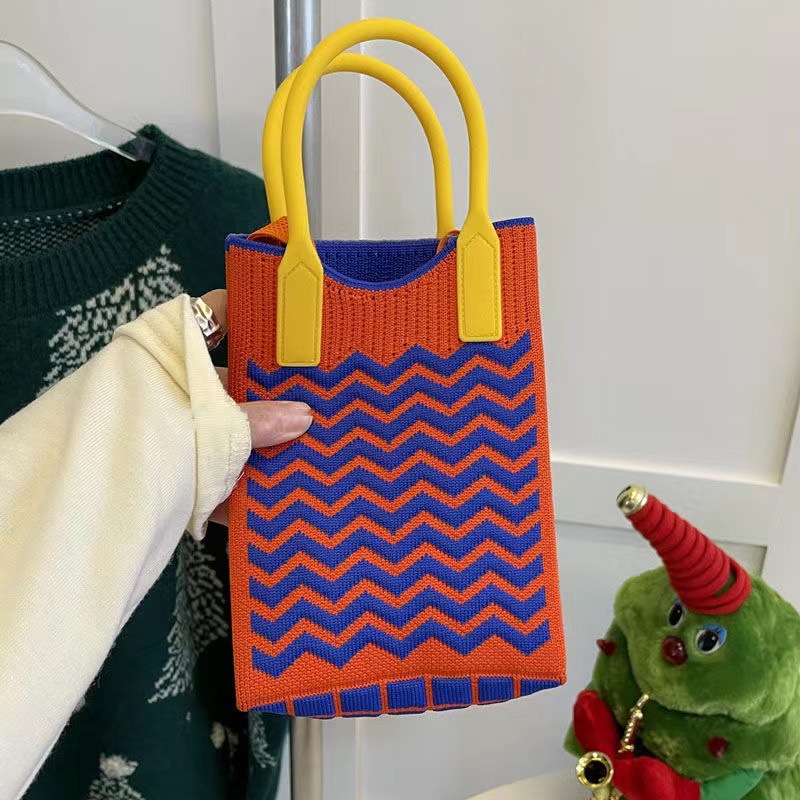 Nuevo amor bolso del teléfono móvil bolso de punto al por mayor de gran capacidad bolso de mano estudiante crossbody bolsa de lana fábrica