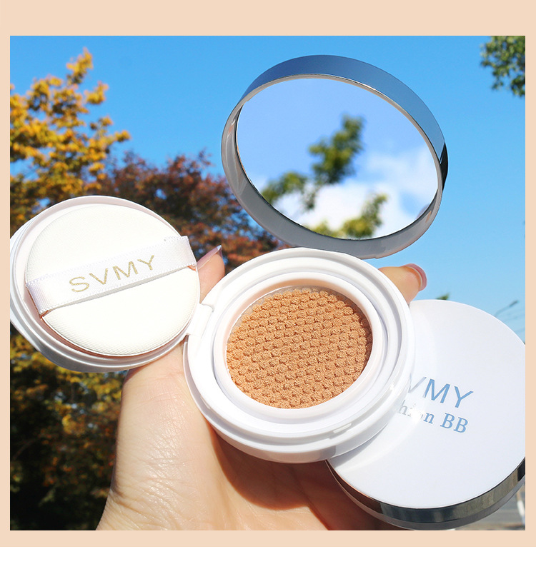 SVMY Light Concealer Cushion BB Cream Nude Makeup Cream Moisturizing Light Natural Brightening cc Cream Student Foundation undefined