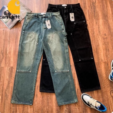 High-End Carhartt Fw Trendy New Casual Sports Workwear Series Washed Denim Pants for Export