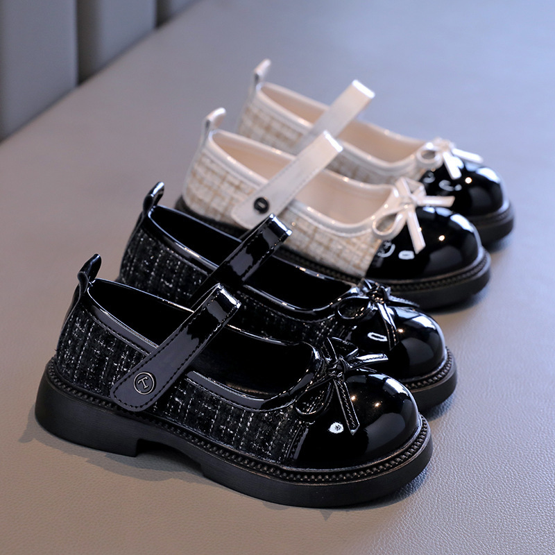 Koreanische Lederschuhe für Mädchen – Neuheiten für Frühling und Herbst – Mittelgroße bis große Kinderschuhe mit Schleife – Trendige Prinzessinnenschuhe_voghion.com