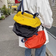 小众山系男女轻量新款休闲通勤容量运动保龄球斜挎包单肩包男女款