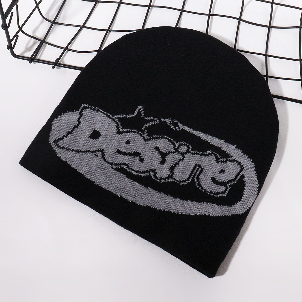 Unisex Jacquard Autumn And Winter Hat Desire Letter Knit Hat Warm Europe And The United States Men And Women The Same_voghion.com